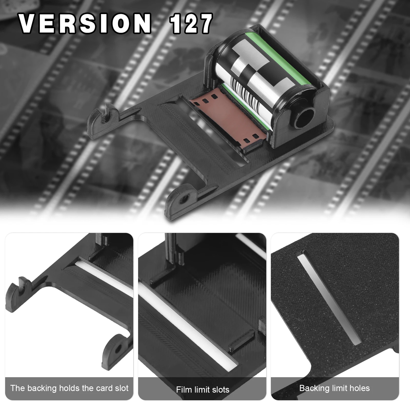 Hand-spooled 135 35mm Film to 127 Backing Paper Film Spool Reload Dispenser Converter Tool Darkroom Photographer Accessories