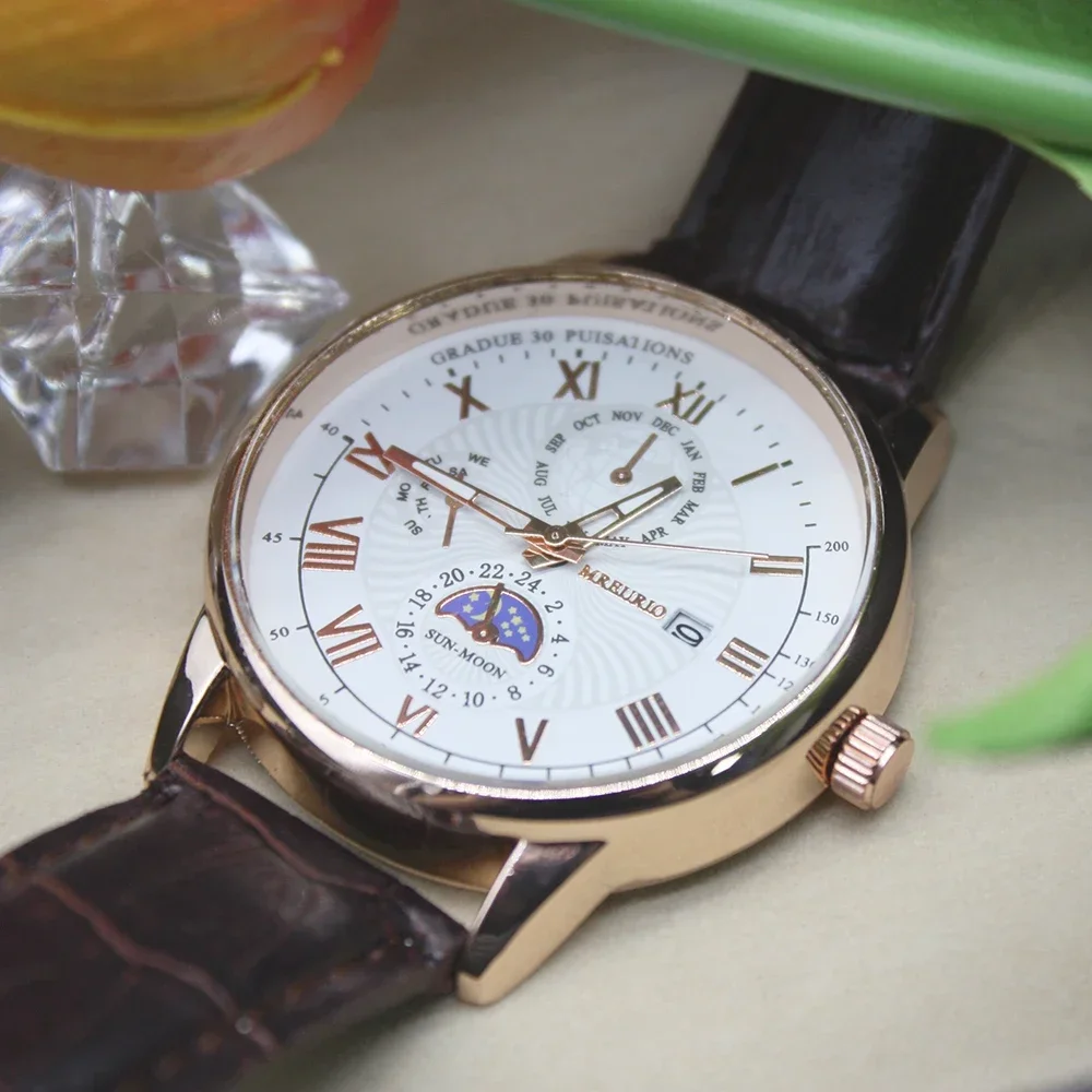 3pcs Set Man Watch Wallets Eye Glasses Portable High Quality Fashion Waterproof Quartz Wrist Watches for Outdoor Sports