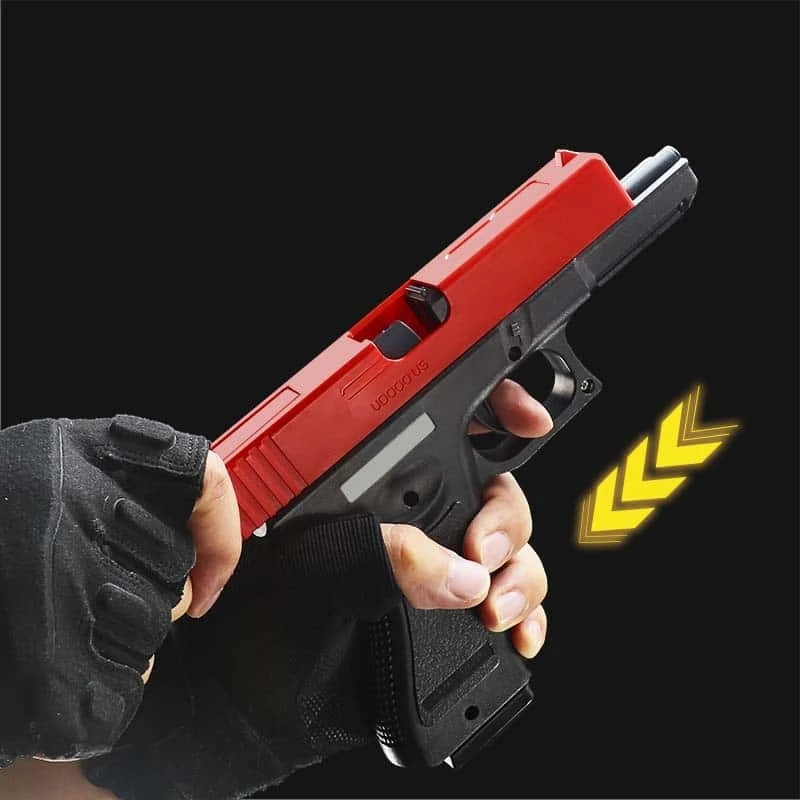 

Игрушечный пистолет ASoft Bullet G17 с ручной подачей магазина, лазером и функцией страйкбола для детей, подарок для активного отдыха и игр в CS