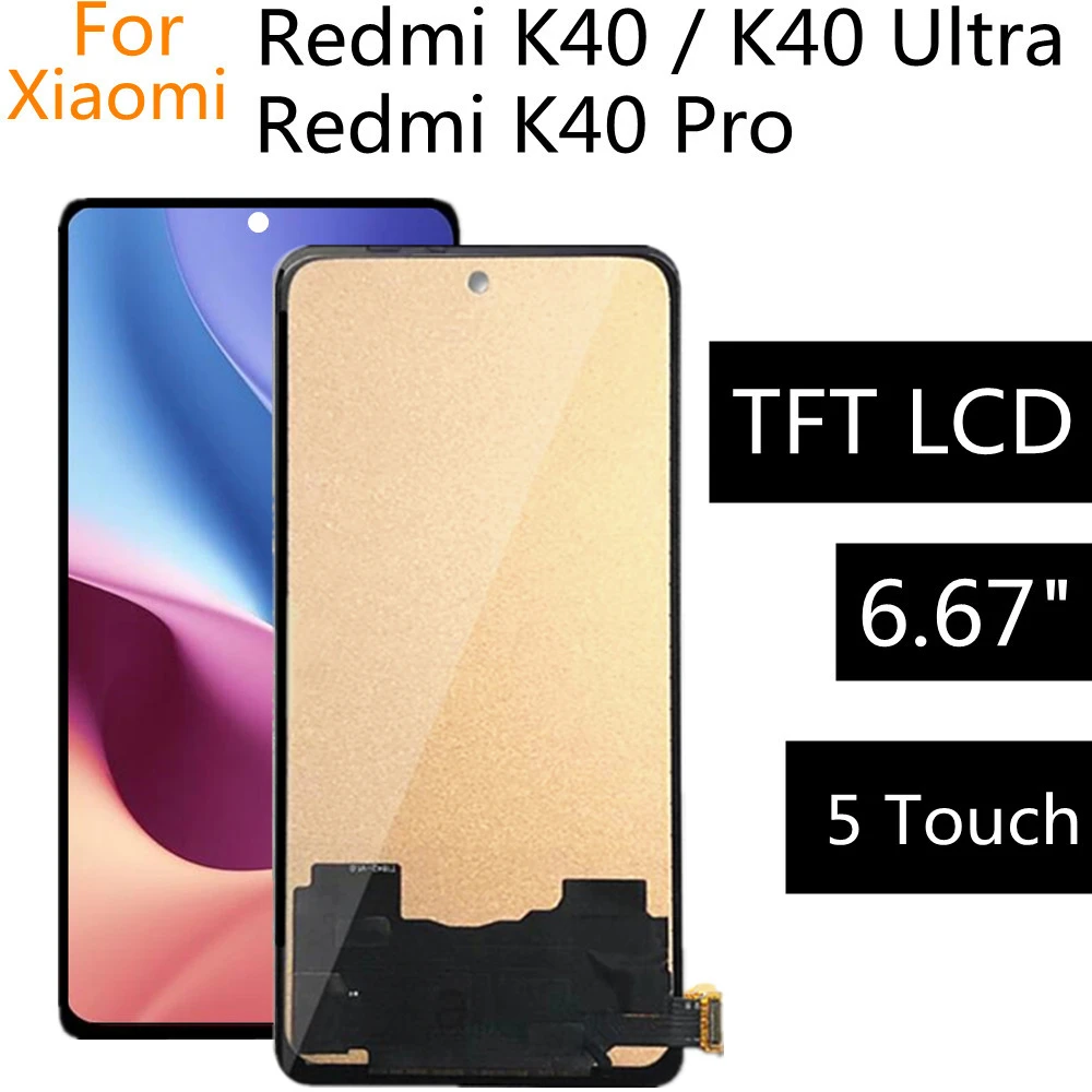 

6.67 TFT For Xiaomi Redmi K40 Pro PLUS LCD Display M2012K11C Touch Screen Digitizer For Xiaomi Redmi K40 Ultra LCD Display