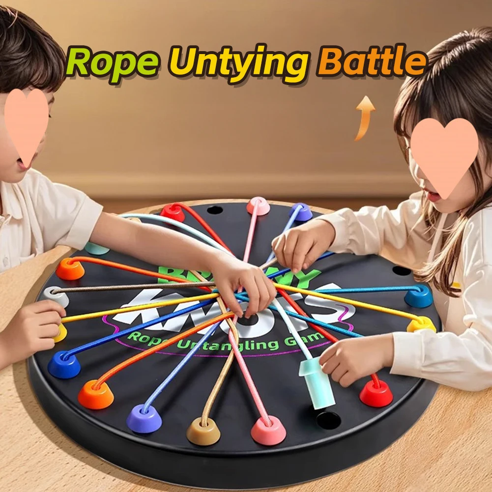 Puzzle à cordes torsadées, entraînement à la pensée logique, jeu d'enchevêtrement, jeux de fête en famille, jouet d'interaction Parent-enfant, jouet de résolution de problèmes