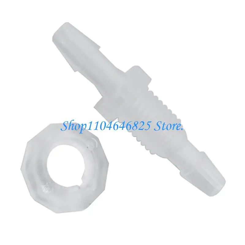 10 Sets of Threaded Barbed Bulkhead Connectors Durable Tube Connector Set Versatile & Durable Hose Fittings Plastic