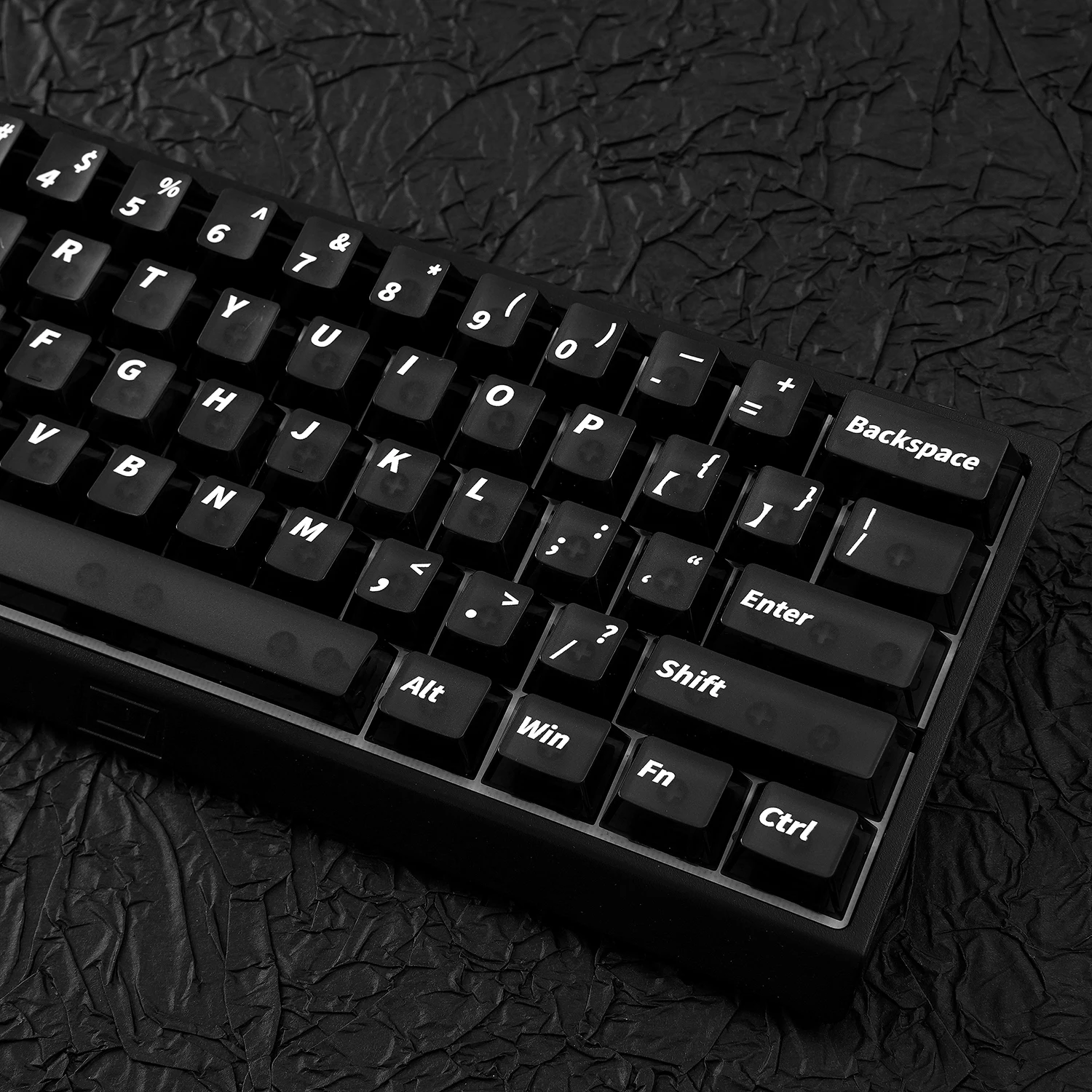 121 مفتاح الكرز الشخصي ماتي ضباب شفاف PC أسود شفاف الحرارية التسامي كيكابس مجموعة PBT للوحة المفاتيح الميكانيكية #3