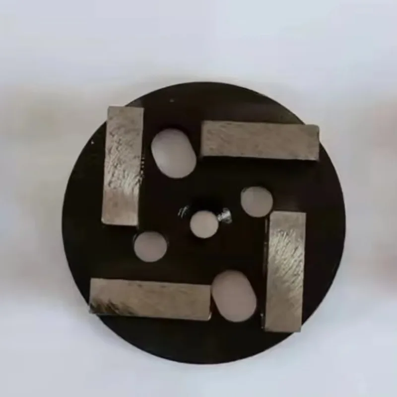 4 Inch Dry Or Wet Metal Grinding Pads 100mm Metal Bond Segment Diamond Grinding Disc Pad For Marble Concrete Floor