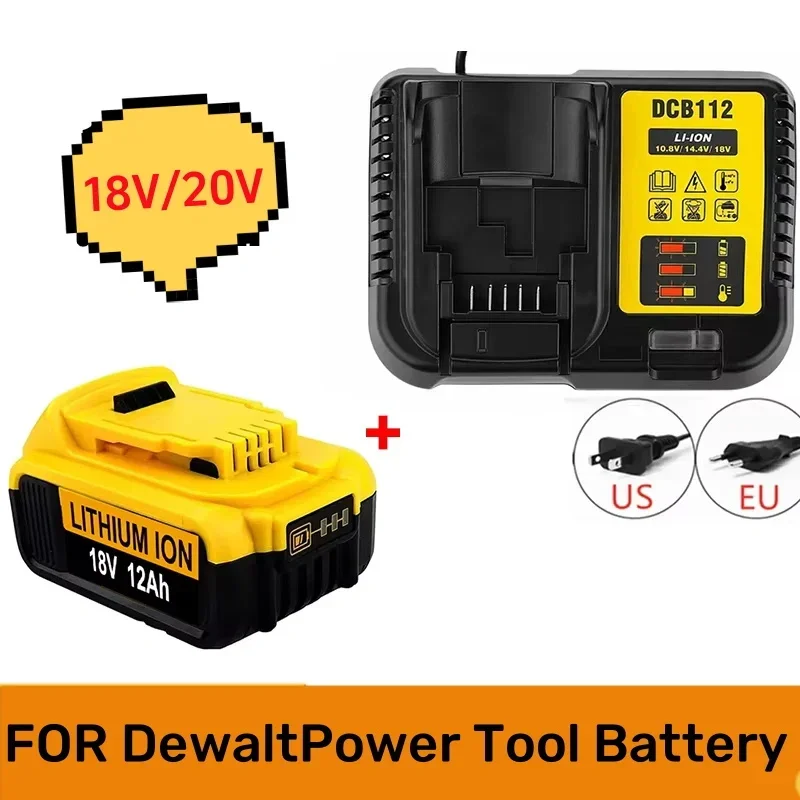 

For Dewalt DCB200 DCB205 DCB204-220V 12000mAh Replacement Battery Compatible with For Dewalt 20V and 20 Vot Tools For Dewalt