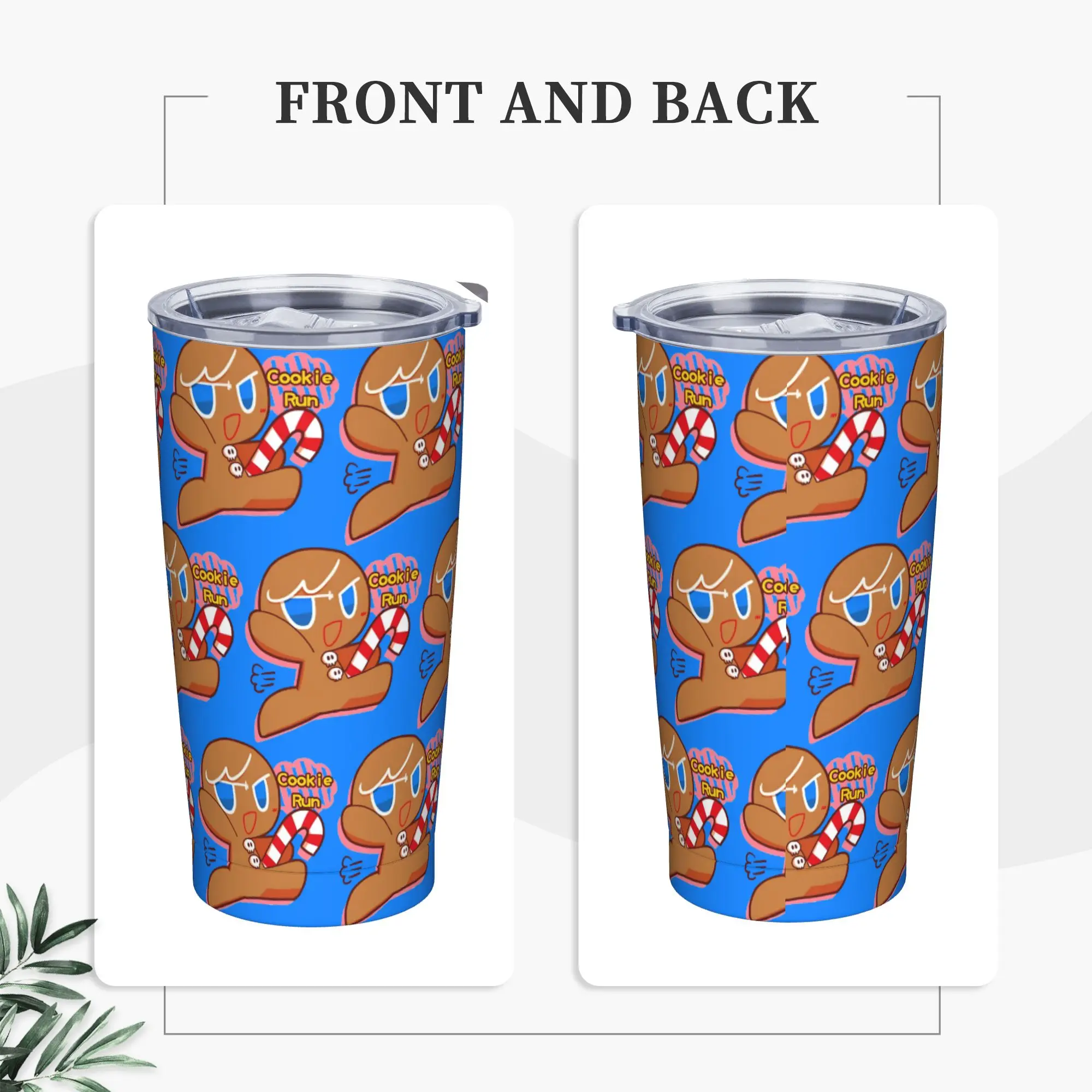 Sorbet Sharks Cookies Cookie Run Kingdom Tumbler Vacuum Insulated  Thermal Cup Vacuum Flask Smoothie Tea Mugs Spill Proof, 20oz