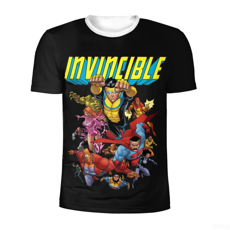 Anime Invincible 3D Printed Summer T-Shirts Men Women Casual Fashion Oversized Short Sleeve T Shirt Kids Tees Tops Man Clothing