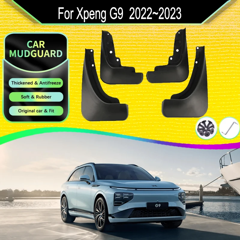 

Автомобильный брызговик для Xpeng G9 2022 2023 4 шт., передний и задний брызговик, защита колеса, новое обновление, брызговик на крыло, автоаксессуары
