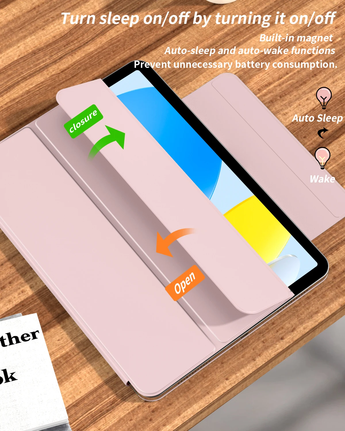 ZOYU Magnetyczne etui z dzielonym etui na tablet iPad 10 Air 11 13 Pro 13 mini6 dla iPad Air 4/5th Pro 11/12.9 2021 cali Etui z klamrą magnetyczną — zdjęcie 6