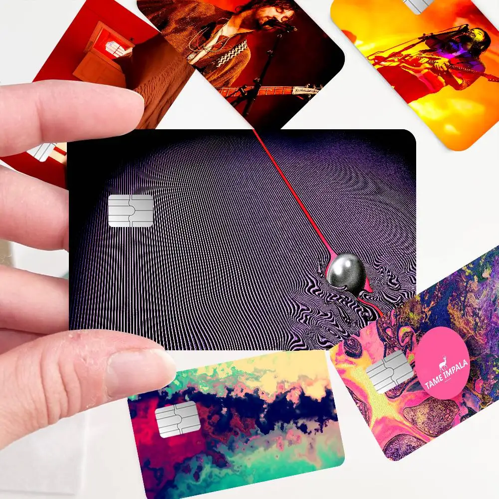 Band T-Tame I-Impala Cartoon Credit Card Skin Stickers for Bank Card Bus Metro Card Sticker Waterproof Women Gift