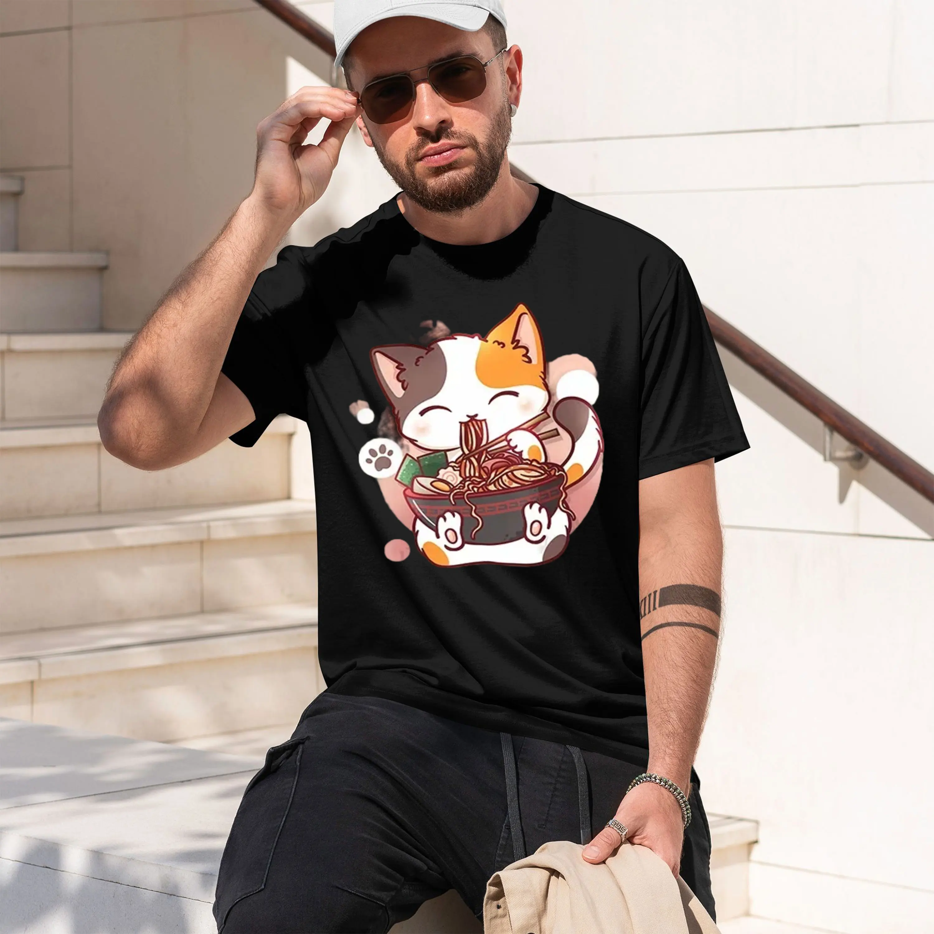Novo Modelo 2026: Camiseta Unissex Neko Shiba G Estilo Japonês, Blusa 100% Algodão, Camisetas Casuais de Verão, Roupa Kawaii de Alta Qualidade