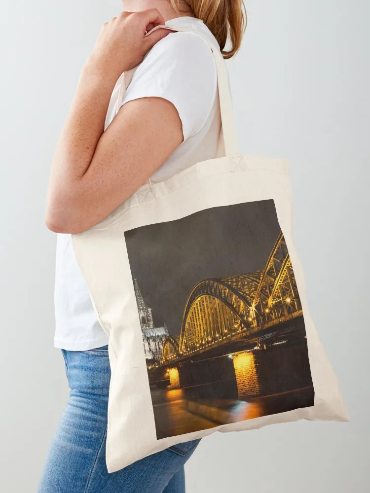K?ln bei Nacht Tote Bag custom canvas bag cloth bag woman cute tote Shopper handbag