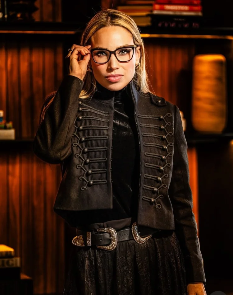 

Fashion Women Napoleon Jacket Long Sleeve Stand Collar Covered Buttons Female Coat Chic High Street Autumn Partywear 2026 New