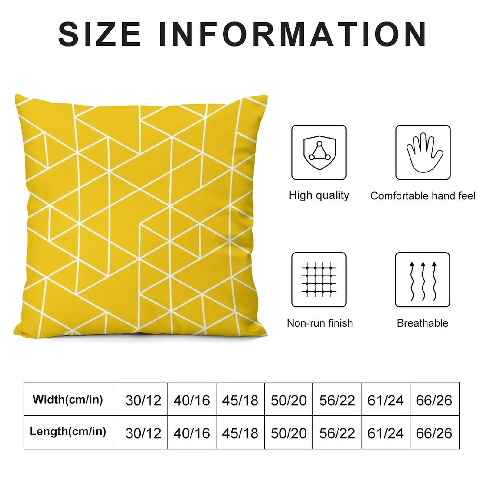 triangles, white and saturated yellow Throw Pillow christmas cushions covers Pillows Aesthetic Christmas Pillow Cases pillow