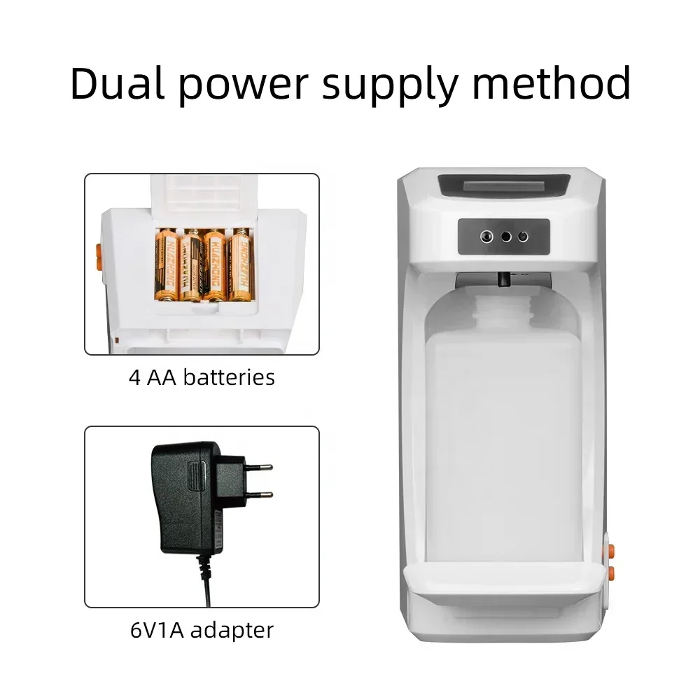 Staand handwasstation Touchless zeepdispenser Lichaamstemperatuur testen Automatische spuitfles Vloeibare handthermometer