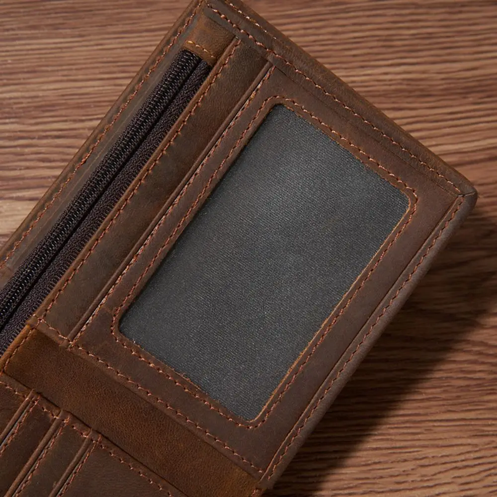 

Luxury Vintage Genuine Leather Wallet Multi-Card Slot Slim Design Short Wallet Handmade Lightweight Coin Purse Gift