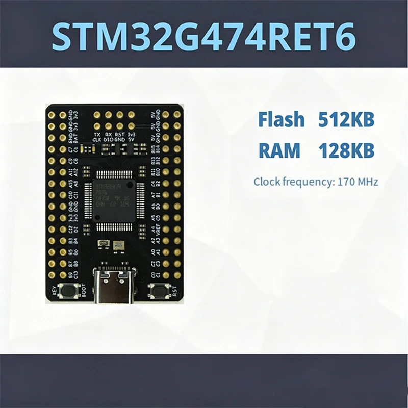 DT98 STM32G474RET6 Development Board Core Minimum System Board 512KB Flash for Embedded Applications Black PCB