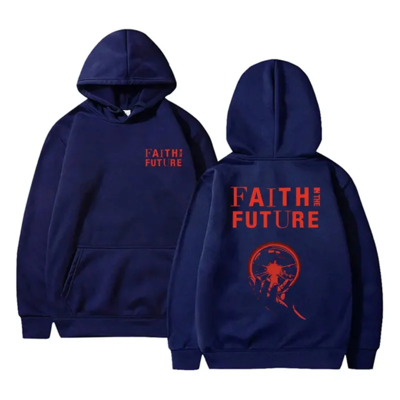 Faith in The Future Hoodie Men's Oversized Pullover Sweatshirt Men Women's Casual Vintage Streetwear Unisex Hooded Tracksuit