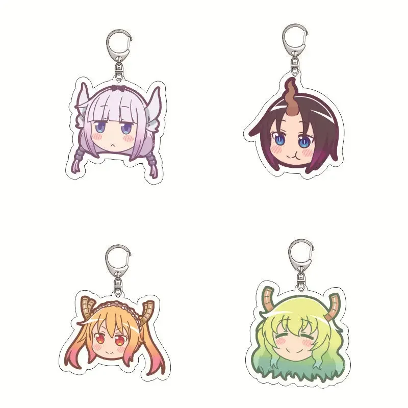 Animation Derivatives Acrylic Keychain KannaKamui Tohru Jōi Elma Kobayashi Exquisite Backpack Pendant Brithday Gift for Children