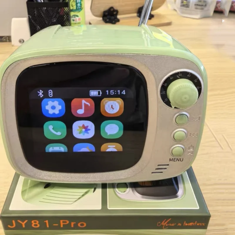 متعددة الوظائف الذكية سمّاعات بلوتوث سطح المكتب عرض الطقس الرجعية المنبه كلمات عرض الضوضاء البيضاء راديو FM Soundbox #1