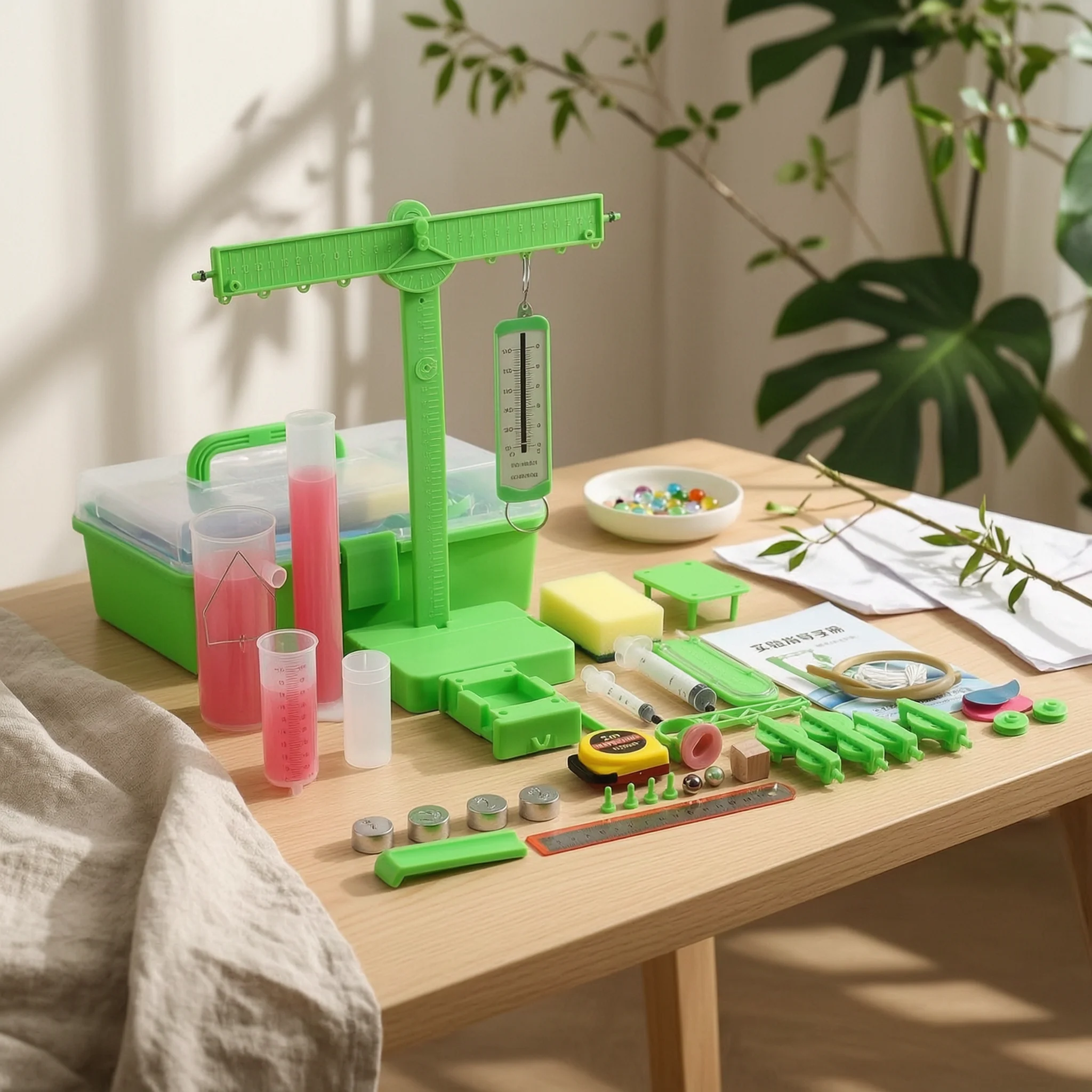 Mechanics Experiment Kit with Storage Case Hands-on Fundamental Basic for Middle School Students, Science Laboratory