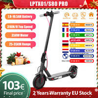 New 2025 AOVOPRO TX01/ES80 31KM/H Adults Electric Scooter 350W 25/35KM Range 8.5 Inch Dual Brake Folding Electric Kick Scooter