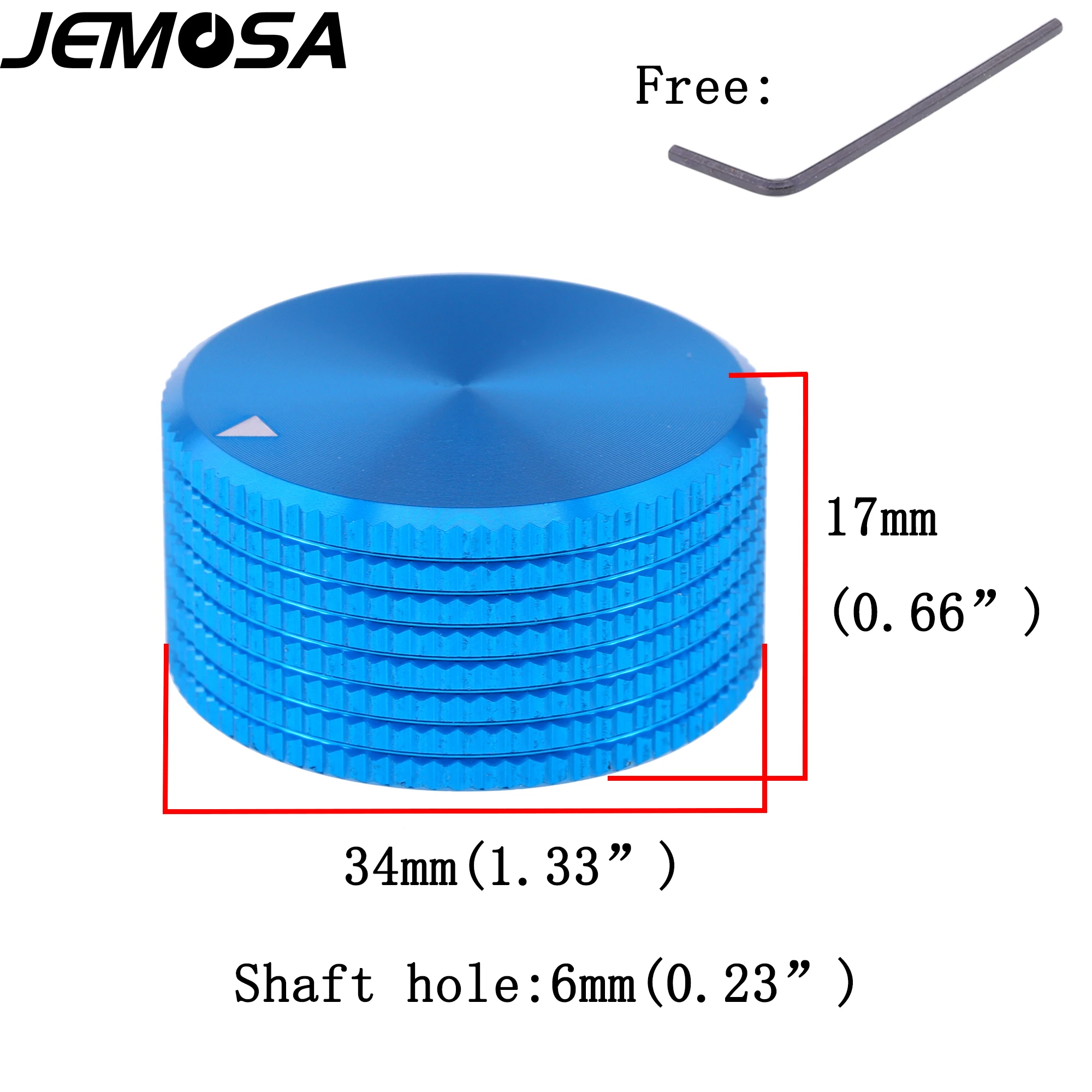 20*15.5mm 25*15.5mm 34*17mm Potentiometer Volume Knob Control Button  Aluminum Rotary Encoder Amplifier Switch Knob 6mm 1PC