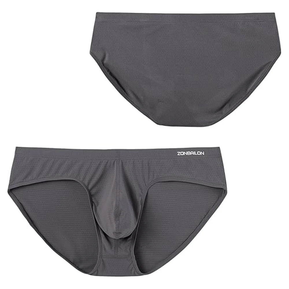 ZONBAILON Men's Sexy Briefs with Bugle Pouch Low Rise Breathable Briefs Underwear For Men