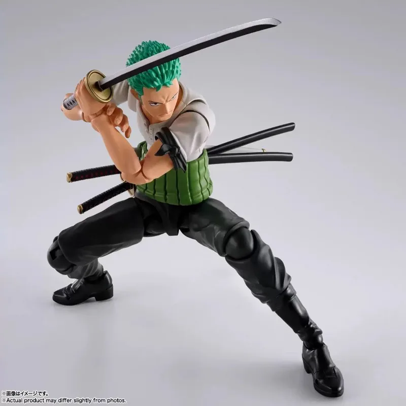 

In Stock Bandai SHF One Piece Roronoa Zoro Three Sword Style Dawn of Adventure East Blue Action Figure Collectible