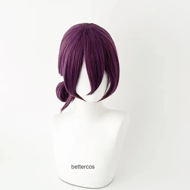 Nieuwe Reze Cosplay Pruik Anime Paars Gemengde Paardenstaart Haar Pelucas Halloween Carnaval Party Kostuum Rollenspel + een pruik cap MTY56GG2025