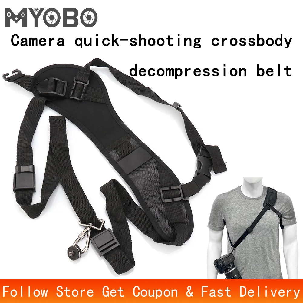 MYOBO Camera Shoulder Sling Strap Adjustable Anti-Slip Neck Belt Soft Portable for Canon Nikon Sony Olympus DSLR SLR Cameras