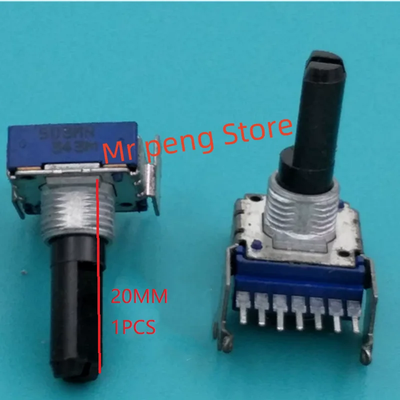 1pcs for ALPS RK14 Horizontal dual Potentiometer MN50K MN100K Handle 20MMF with center point 7 feet long feet