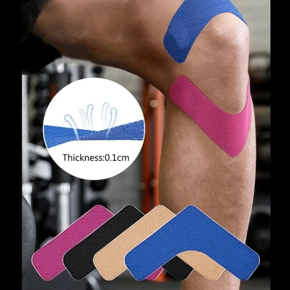 10pcs V-Shaped Kinesiology Tape Elastic Fabric Self-adhesive V-Shaped Muscle Patch Multiple uses Multiple colors