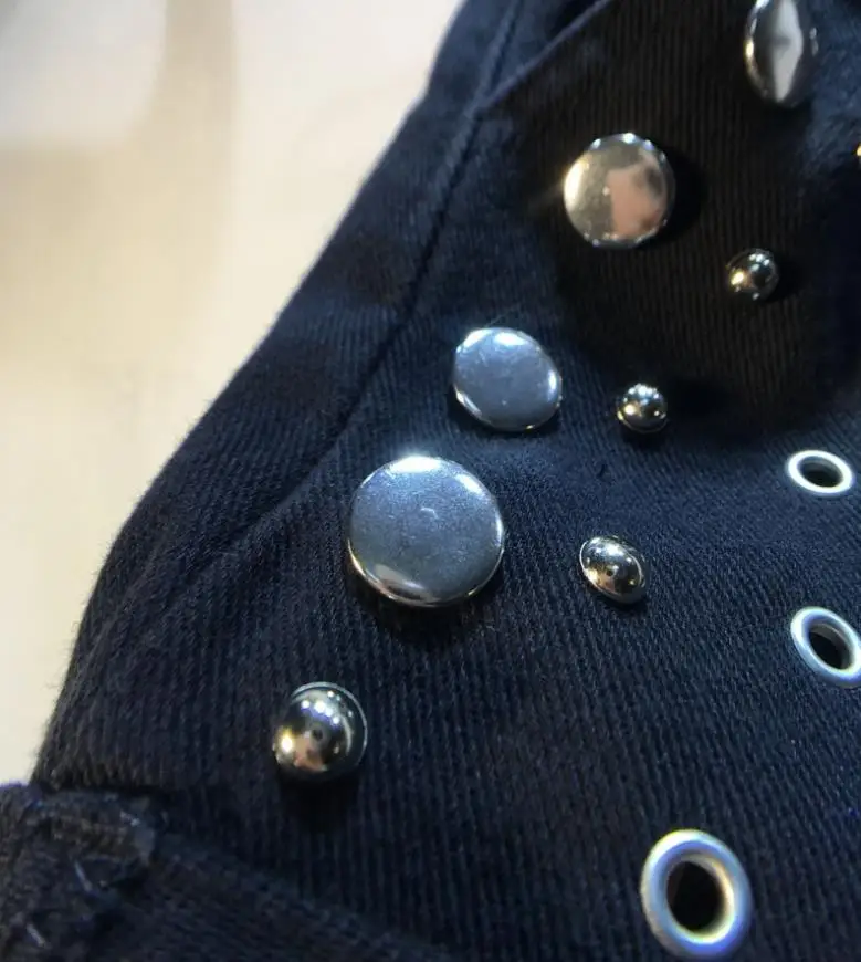 ฤดูร้อนใหม่ลูกปัด Rivets เอวขากว้าง Celana Pendek Denim Elastic เอวกางเกงผู้หญิง