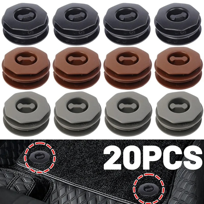 Car Floor Mat Clips Anti Slip Fastener Double Layer Carpet Fixer Universal Auto Interior Retainer Buckles Fixing Accessories