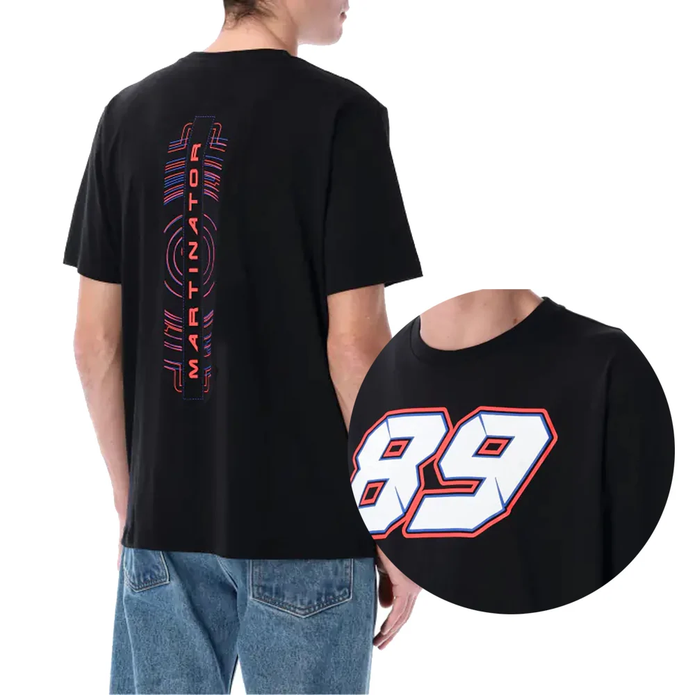 

Martin 89 White T-Shirt Black Mens Rider Graphic Motorbike Casual Short Sleeve Motorcycle Tee Tops For Moto Fans Enthusiasts