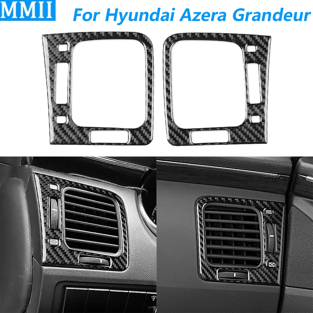 

For Hyundai Azera Grandeur TG 2006-2011 Carbon Fiber Both Side Air Conditioning Outlet Vent Panel Cover Car Accessories Sticker