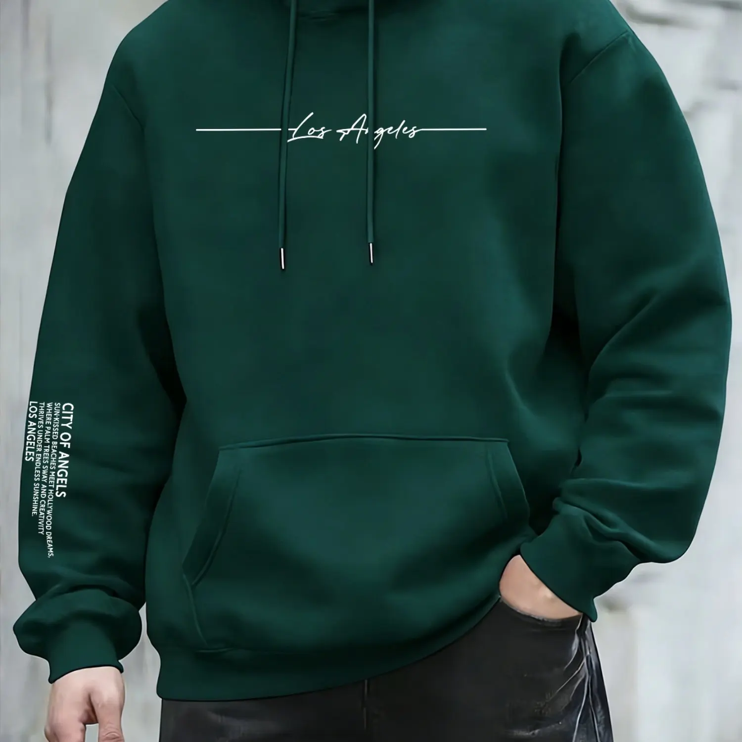 2026 New Men's Casual Printed Hooded Sweatshirt, Top for Daily Outdoor & Commute Wear