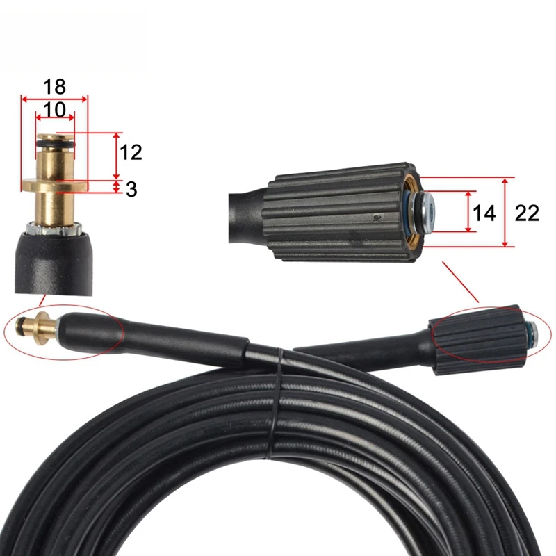 Manguera de lavado de alta presión, cable de tubería, manguera de limpieza de agua, manguera de agua para algunos lavabos Karcher K2 K5.20