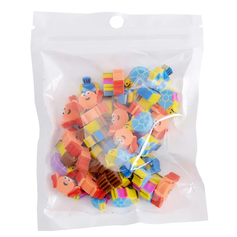 100PCS/2bags Cartoon Fruit Animal Eraser Love Mini Rubber Cross Border June 1st Christmas Gift Award image 5