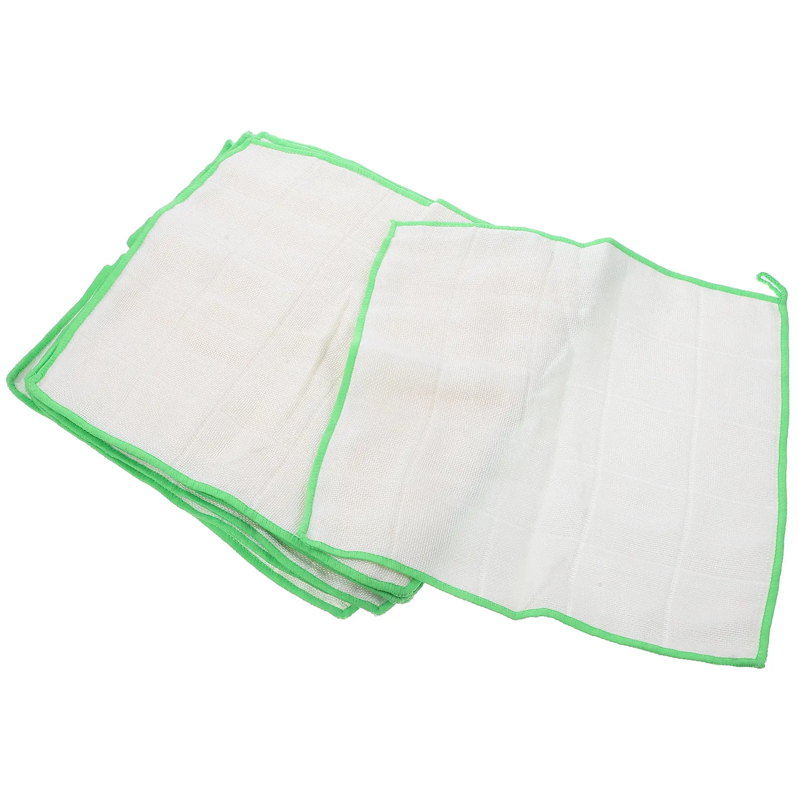 10Pcs Thickened Absorbent Dish Towels Wood Fiber Kitchen Cleaning Cloth Multipurpose Household Dishcloth Non Shrinking Scratch