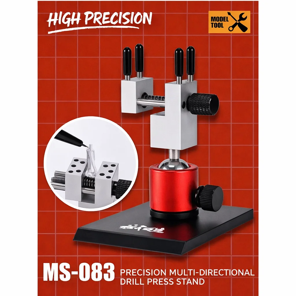 MSWZ MS083 Alta precisión 360 °   Herramienta de modelo de sujeción de tornillo de banco dividido ajustable para hacer modelos, accesorios de bricolaje