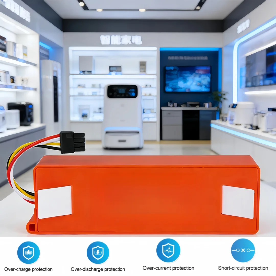 

Replacement Battery 14.4V 5200mAh for Xiaomi Roborock S50 S5 T4, 1S Vacuum Cleaner Robot Accessories, Li-ion Long Lasting Power