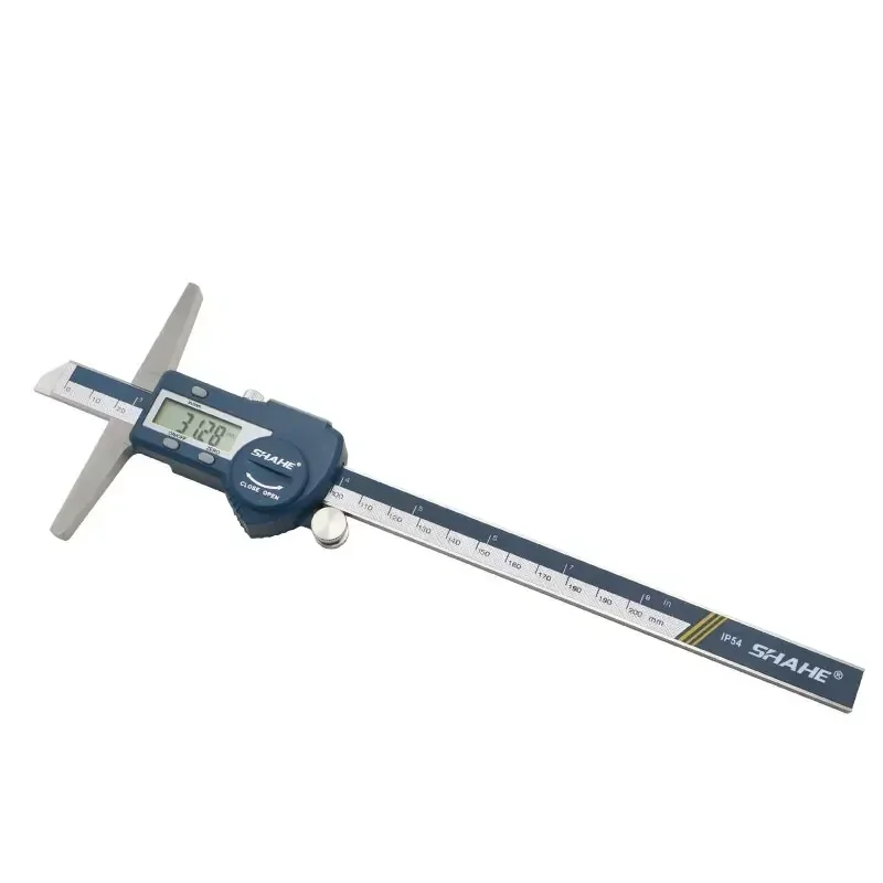 0-200 mm Shahe Stainless Steel Electronic Digital Vernier Caliper Depth Vernier Caliper Micrometer Measuring Tool