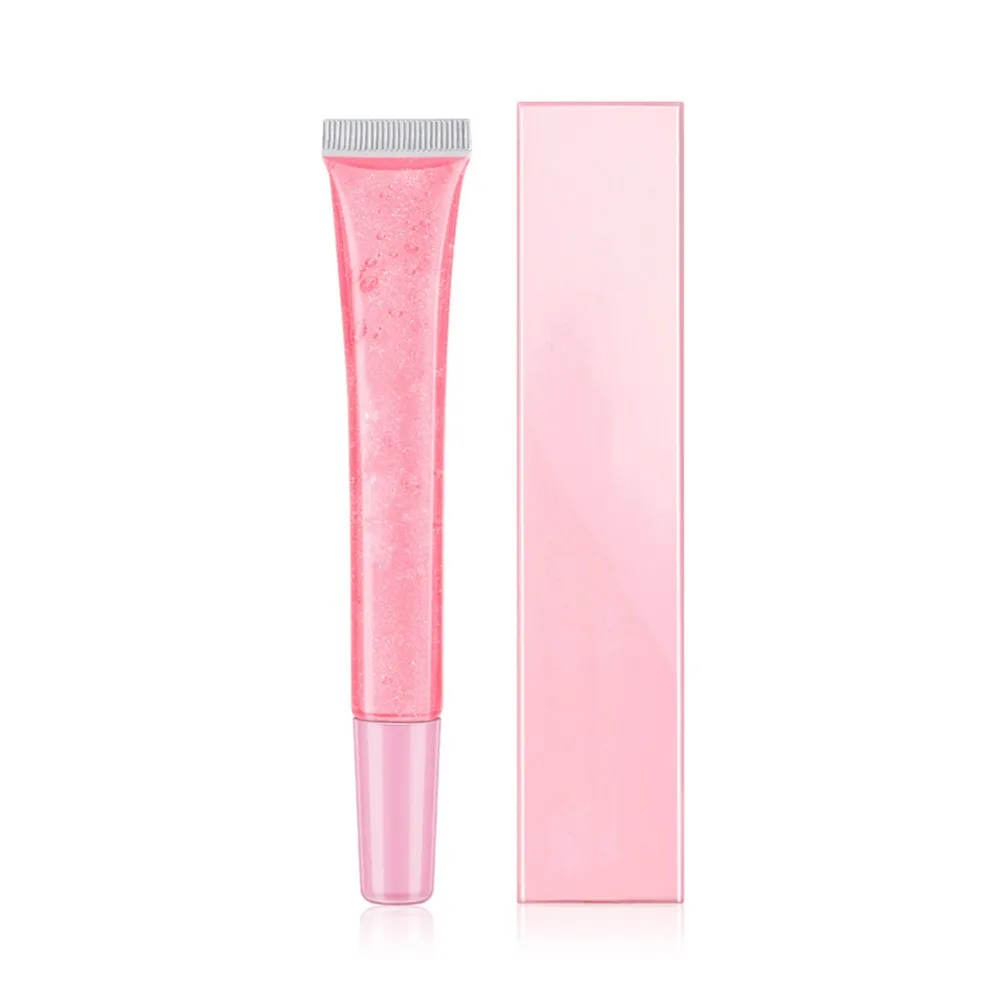 Private Label Custom Logo Wholesale Makeup Rainbow Fruit Lipgloss Sheer Color Lip Balm in Soft Tube Dryness Moisturizing Lip Oil