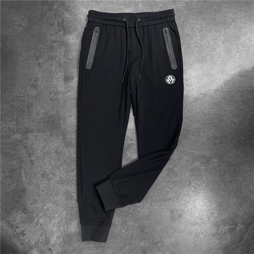 

High-End Slim Fit Summer Lightweight Elastic Bla Qui Dry Sweatpants Casual Cool Feeling Breathable Cuffed Pants