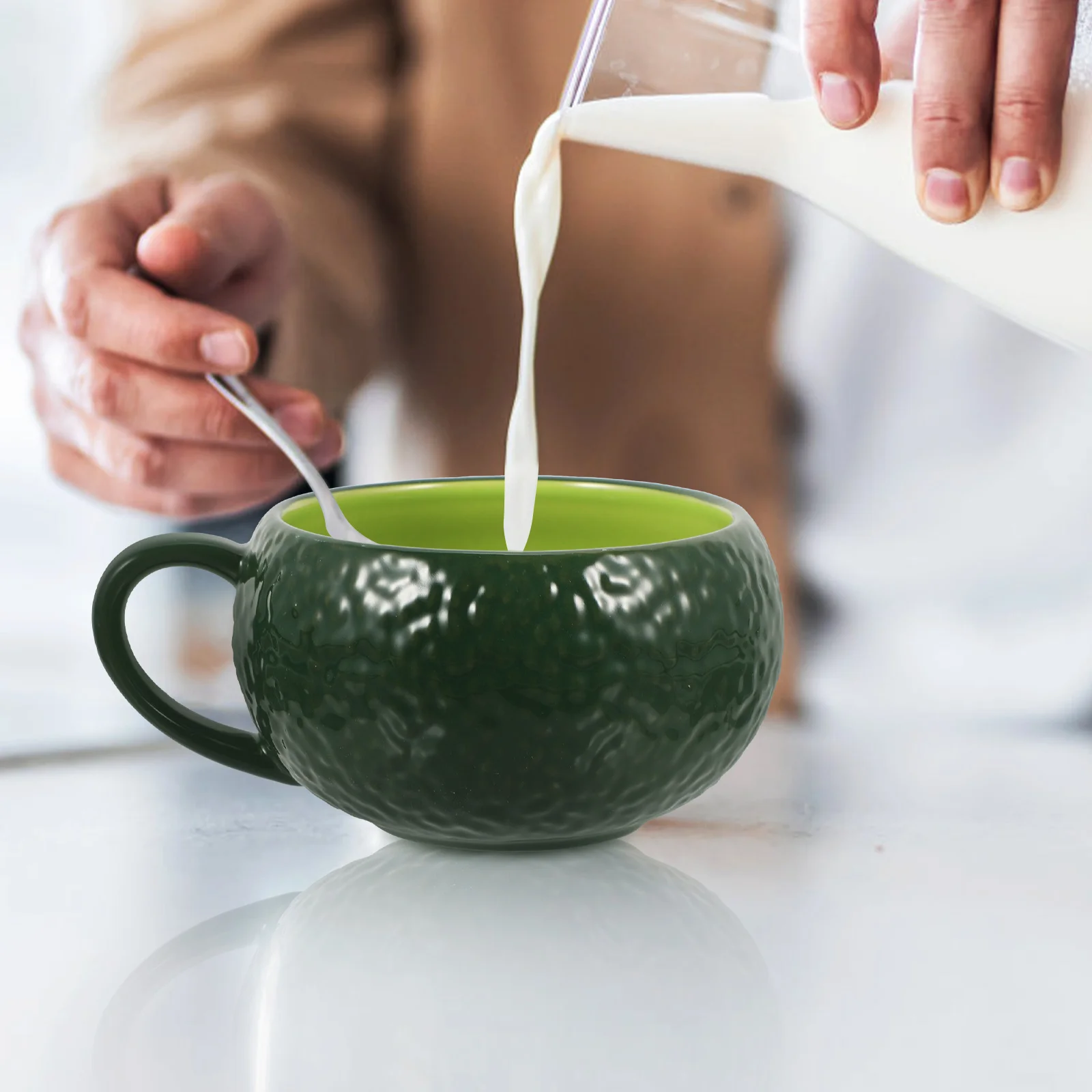 

Термостойкая керамическая кружка с крышкой, многофункциональная чашка для напитков, подходит для домашнего офиса, школы, подарок, керамическая кружка