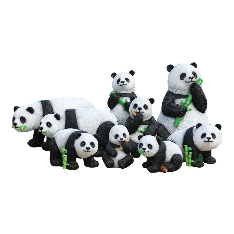 

Simulation panda ornament, outdoor fiberglass, animal sculpture, garden landscape garden, jewelry