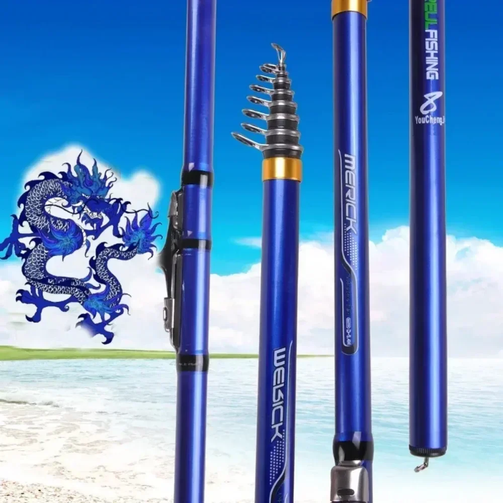 Carbon Fiber 3.6M 4.5M 5.4M 6.3M Spinning Fishing Rod M Power Telescopic Rock Fishing Rod Carp Feeder Rod Surf Spinning view 5