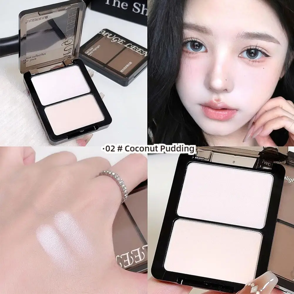 Facial Highlighter Matte Long-lasting Nose Shadow Contour Full Makeup Brightens 3D Glitter Powder Nose Shadow Blush Luster F1J7